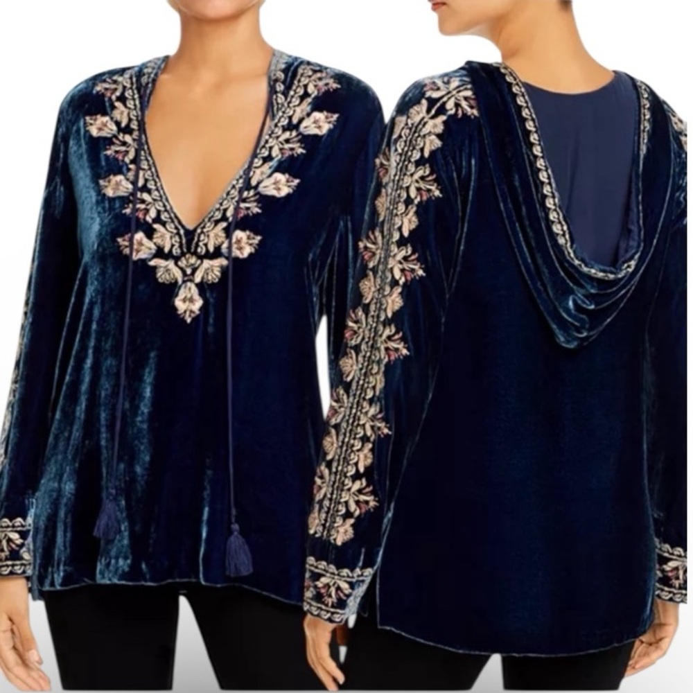 Johnny Was Remedios Emi velvet heavily embroidered Hoodie NWT
extremely RARE